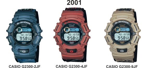 Casio G-Shock G2300 Models 2001